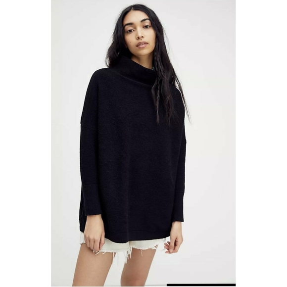Free People Sweaters - Free People Ottoman Slouchy Sweater Tunic Black